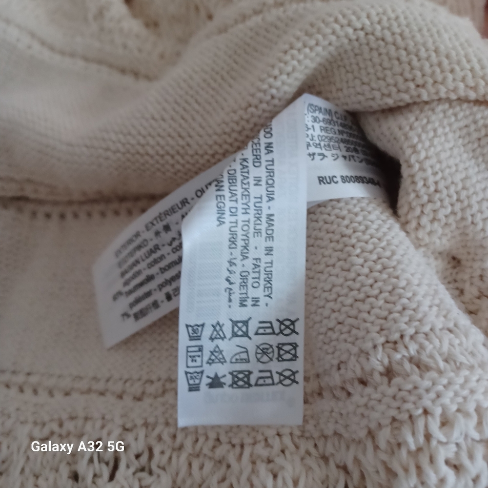 Zara Cream Crochet Ruffle Top - Picture 11 of 11